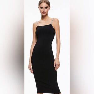 Alice + Olivia Valda Embellished Strap Dress